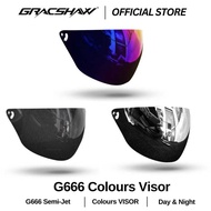 VISOR G666 Gracshaw Helmet Half Graflex Model G666 Scooter Helmet Day & Night Use
