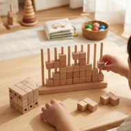 บล็อกปริศนาไม้ Tetris สำหรับของเล่นเพื่อการศึกษาสำหรับเด็กที่มีพื้นผิวเรียบและวัสดุที่ปลอดภัย TF-Ret