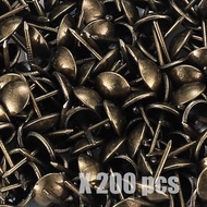 CH* Strong 200Pcs Metal Decorative Furniture Nails 11x17mm Style Tacks Upgrades for Bed Frame Cabine