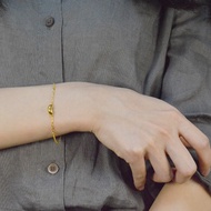 四隻狗 黃金相思豆手鍊 光面相思豆 9999純黃金5G硬金工藝 古巴手鍊 黃金手鍊 0.87 錢