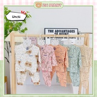 [Elastic without fading] Autumn and winter set for boys and girls in ribbed elastic fabric with ches