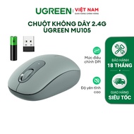 Chuột không dây 2.4G UGREEN MU105 | 4 mức điều chỉnh DPI | Độ yên tĩnh cao | Bảo Hành 18 Tháng 1 Đổi