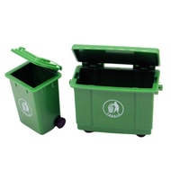CH* 1 12 Doll House Miniature Trash Bin Garbage Container with Functional Lid for Children Imaginati
