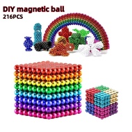 216PCS DIY magnetic inlaid bead ball designer color magnetic creative puzzle cube magnetic ball toy