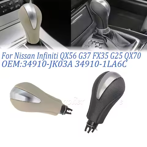 For Nissan Patrol Y62 Nissan Infiniti G25 G37 FX37 EX37 QX70 Q60 Car Gear Shift Knob New Black / Bei