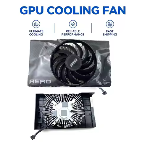 Original radiator Cooling Fan For MSI RX6400 4GB AERO ITX Graphics Card Fans PLA09215B12H 12V 0.55A 