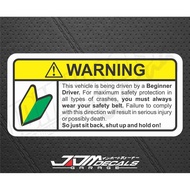 Funny Warning Sticker - Beginner Driver 2