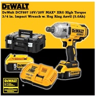 DeWalt 18V/20V DCF897 MAX* XR High Torque 3/4 in. Impact Wrench w. Hog Ring Anvil Option with 5.0Ah 