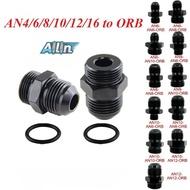 AN Male to ORB Male Fuel Oil Cooler Straight Adapter Fitting AN3 4 6 8 10 12 16 20AN