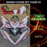 RAPIDO BODY COVER SET Y15ZR V1 V2 LC150 MX KING (22) - WHITE (STICKER TANAM/AIRBRUSH) COVERSET