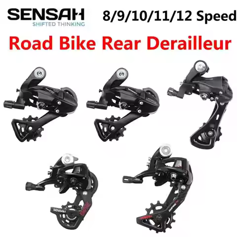 SENSAH Road Bike Derailleur 8 9 10 11 12 Speed Road Bike Rear Derailleur Bicycle RD Short/Medium Leg