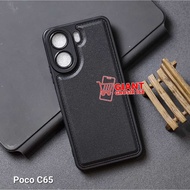 poco C65 Softcase Leather Pro Macaron Black poco C65