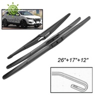 Car Front and Rear Wiper Strip Windshield Windscreen Front Window Car Accessories for Nissan Qashqai