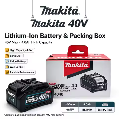 Makita BL4040 40V 4.0Ah Original Lithium Ion Battery Built From 21700 Cell Fit for Makita 40V Cordle