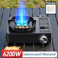 Mini Cassette Gas Stove 5 burner 6200w High-Firepower Portable picnic Stove Comping Burner using But