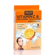 AZURE Vitamin C & Collagen Moisturizing Facial Mask- Anti Aging, Deeply Moisturizing & Firming - Bri