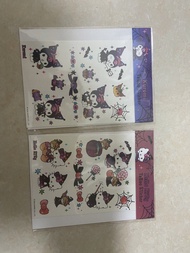 Kuromi萬聖節紋身貼紙 Kuromi紋身貼紙 萬聖節紋身貼紙 hello kitty 紋身貼紙  hello kitty 萬聖節紋身貼紙  kuromi印水紙 hello kitty印水紙