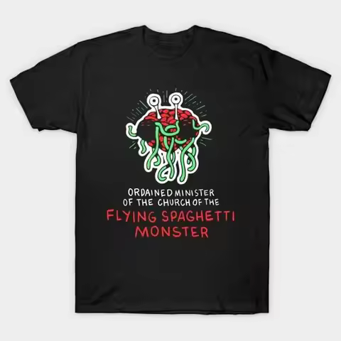 Flying Spaghetti Monster Funny Atheist T Shirt S 5XL Fast Shipping