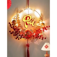 $$ The word Phuc hanging on the door on the day CNY has flashing lights decorated with 4 letter styl