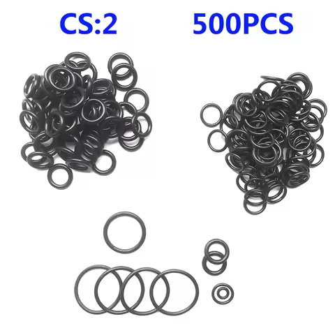 O Ring 500/200/100/50pcs Black NBR Sealing O-Ring CS 2mm Nitrile Rubber Bands High Pressure O-Ring W