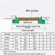 เทอร์มินอลต่อสายไฟ บัสบาร์ทองเหลือง BUSBAR 125A 12x8/6x9 มม. บาร์กราวด์ บาร์นิวทรัล เทอร์มินอลกราวด์