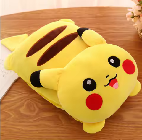 2 In 1 Pillow Quilt Dual-use Pillow Pikachu Multifunctional Folding Blanket Lovely Stuffed Anime Plu