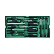 SATA 09913 13-Piece Screwdriver Tray Set/09913A High Quality 9-Piece Set Durable Easy To Use