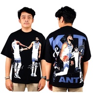 KAT Karl Anthony Towns And ANT Anthony Edwards NBA Basketball Sport T-shirt Bootleg Vintage Oversize