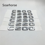 for Mercedes W203 W204 C-Class Trunk Rear Emblem Badge Chrome Letters C200 C220 C230 C250 C260 C300 
