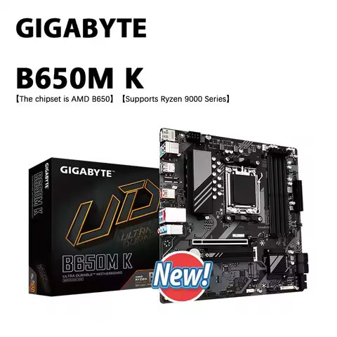 GIGABYTE GA B650M K Micro ATX AMD B650 AMD Socket AM5 Motherboard