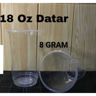 Flat 18oz plastic cup / 18oz flat pp plastic cup