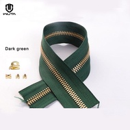 OC8 NEW (2set/pack) 25cm #3/#5 YKK Metal Zipper Copper Teeth&Nylon Cloth With D Ring for DIY Leather