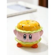 insAshtray Office Children's Hamburger with Lid Kirby Ashtray Storage with Lid Ceramic Cute