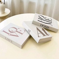 1ชิ้น/3ชิ้น ตกแต่งพับ ตัวอักษรภาษาอังกฤษแบบมินิมอล, รูปแบบหนังสือปลอม (สุ่ม)