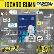 Cetak ID Card BUMN GLOSSY / MENGKILAP name tag IDCard PLN BTN BRI BNI Mandiri