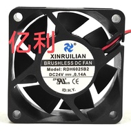 XINRUILIAN RDH6025B2 24V 0.14 A 6CM 6025 Inverter Cooling Fan