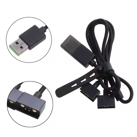 Nylon USB Charging Cable for Razer Anzu Smart Glasses Fast Charging Cord 60cm Braid Line Replacement