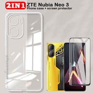 2IN1 For ZTE nubia Neo 3 GT tempered glass film ZTE nubia Neo 3 phone case  Nubia neo3 Full screen c