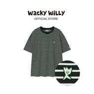 WACKY WILLY Kiky Wappen Stripe Short Sleeve T-Shirt Green (80032OSTSSU_H5GNXX)