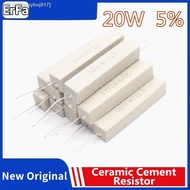 ✺5pcs 20W 5 Cement Resistor Power Resistance 0.1 10K 0.1R 0.5R 10R 50R 0.22 0.33 0.5 1 2 5 8 10 20 3