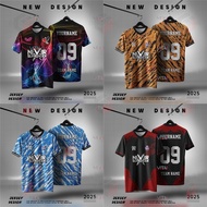 【Free Custom】Sports shirt Printed Pattern Suitable For Football Unisex V-Neck T-shirt 8
