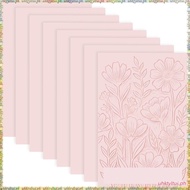 [L U T I] Linoleum Carving Blocks 4" X 6" 8-Pack Pale for Printmaking,Rubber for Stamp Carving Tools