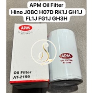 APM OIL FILTER Hino J08C H07D RK1J GH1J FL1J FG1J GH3H Oil Filter Penapis Minyak Hitam AT-2199 15607