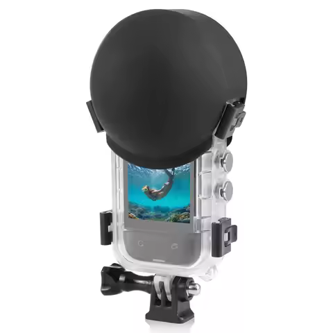 PULUZ Invisible Dive Case Lens Guard Silicone Protective Cover For Insta360 X3/ X4/X5 Lens Cap Actio