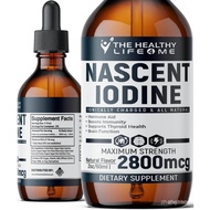 Nascent Iodine Supplement | 2800mcg | Potassium Iodide | Iodine Drops | 100% Vegan | Clear Color | L
