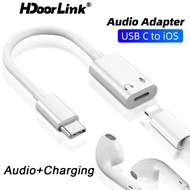 HdoorLink Earphone Audio Adapter Cable USB C To iOS For i-Phoe 15 Pro Type-c To IOS Earphone Convert