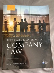 Sealy Worthington company law  text cases materials  11th eleventh ed edition