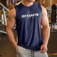 IDFSAAKTM Men's Gym Tank Top - Men's Loose Sports Tank Top, 4-Way Stretch, Fitness Bodybuilding Gym 