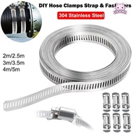 SOONA Hose Clamp Strap, 304 Stainless Steel Large Hose Clamps,  Adjustable Pipe Ducting Hose Clamp P