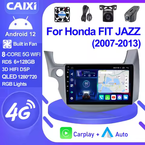 CAIXI GX9 Android 12 Car Radio For Honda Jazz Fit 2007 - 2013 Stereo Multimedia Carplay Auto GPS Nav